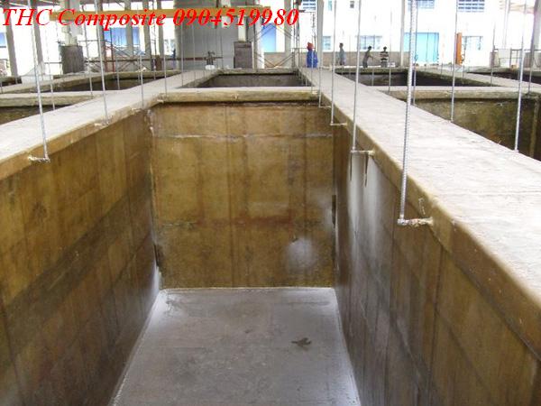 Ảnh: công trình bọc phủ composite bể hóa chất Bắc Ninh